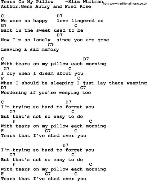 tears on my pillow lyrics